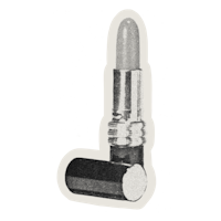 a black and white image of a lipstick on a black background