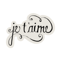 the word je taime on a black background